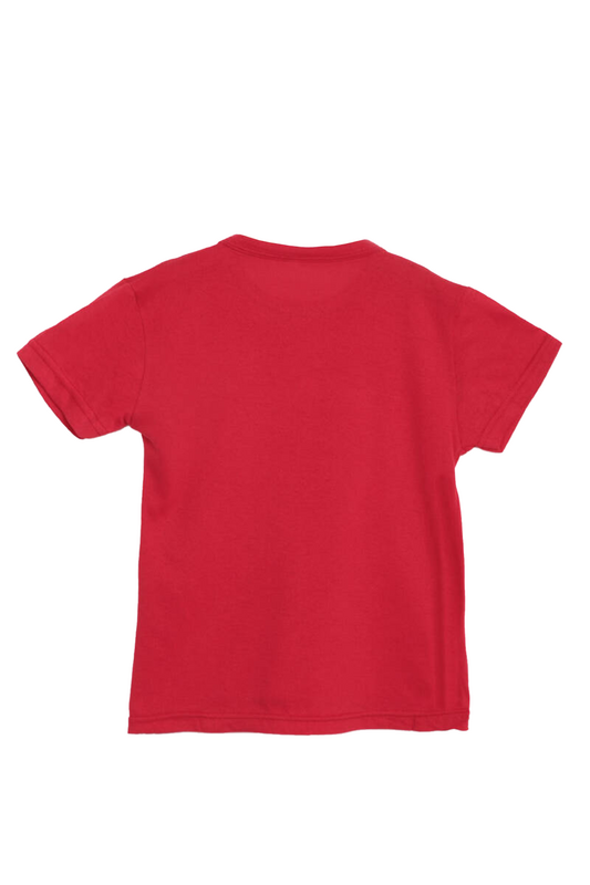 Bayrak Baskılı Çocuk T-Shirt | Kırmızı - Thumbnail