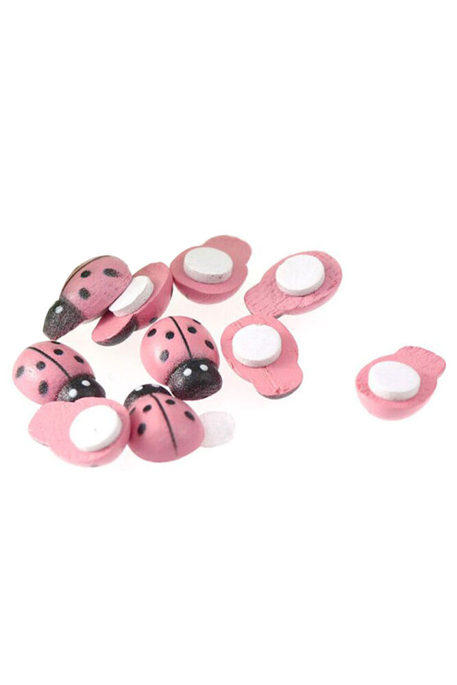 Ladybug Pink 10 Pieces 2 cm