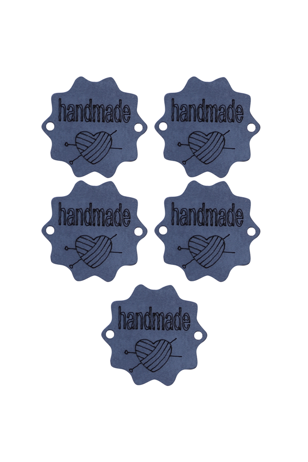 Deri Handmade Etiketi 5 li Model 21 | Lacivert