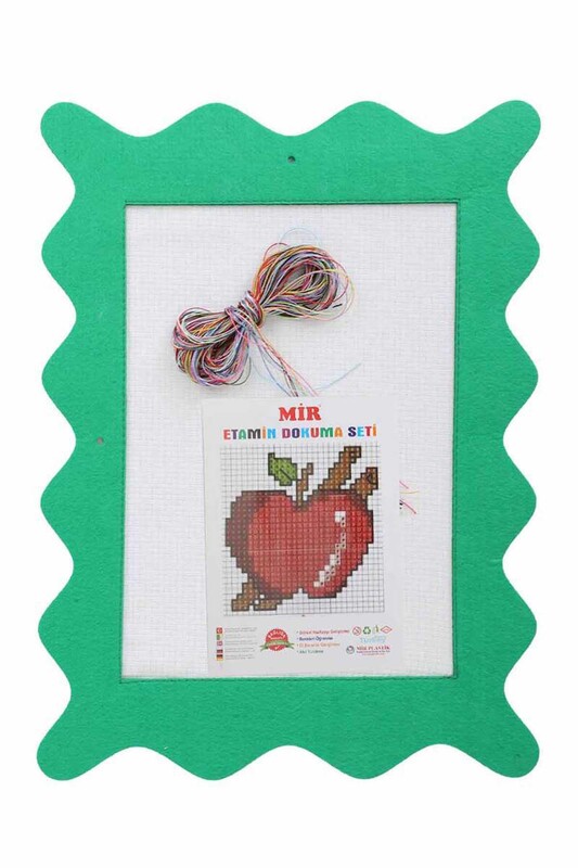 Embroidery Kit Apple| Green - Thumbnail