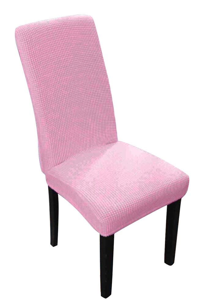 Kadife Likralı Sandalye Kılıfı 6'lı | Lila
