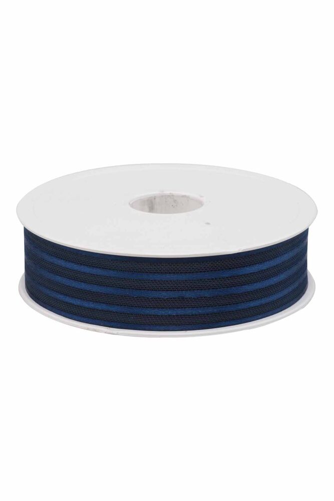 Çizgili Şifon Kurdele 2.5 cm 20 mt | Lacivert