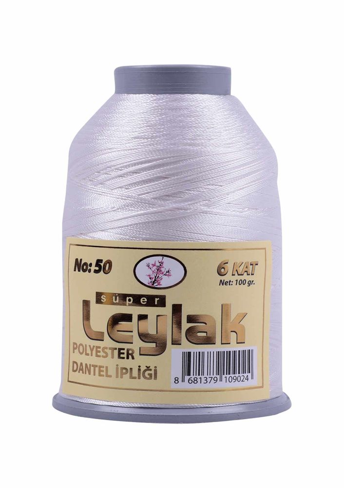 Needlework and Lace Thread Leylak №50 100gr/Sugar White