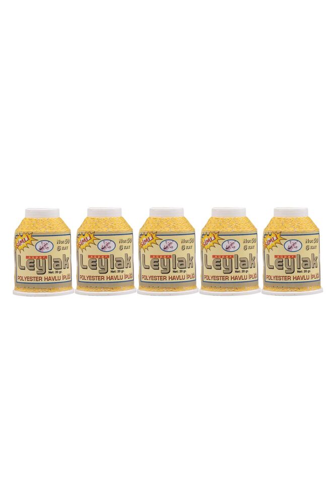 Leylak Polyester Oya ve Dantel İpi Simli 20 gr. 5'li | 2037