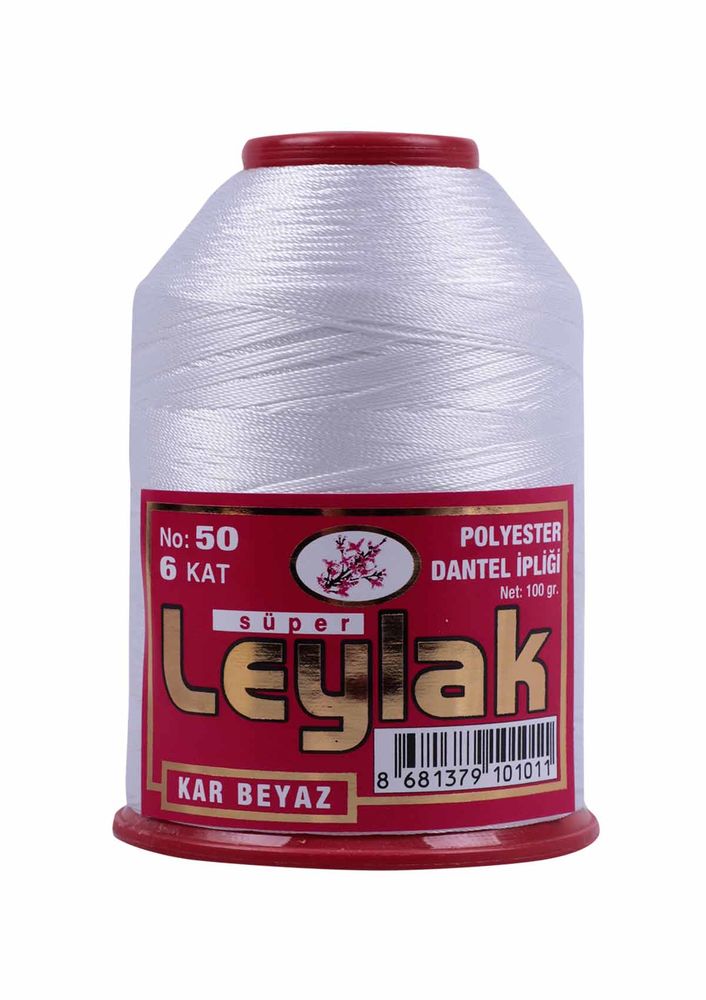 Needlework and Lace Thread Leylak №50 100gr/Snow White-1