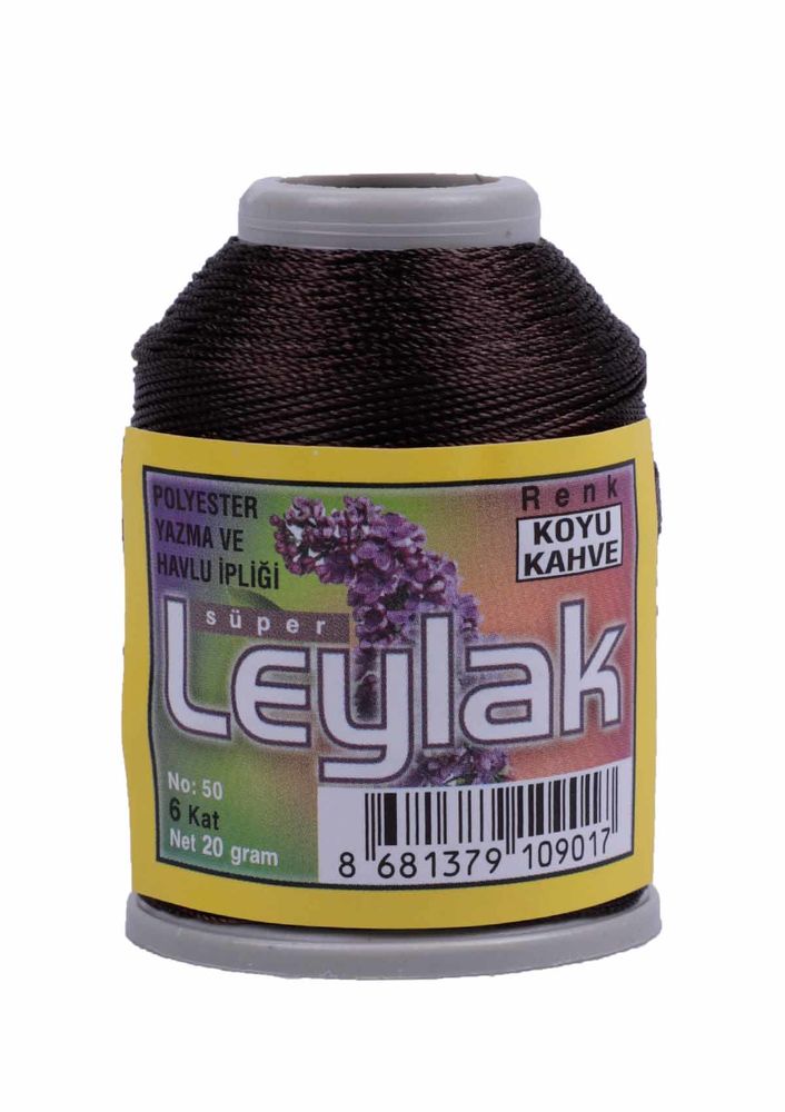 Needlework and Lace Thread Leylak 20 gr/Dark brown