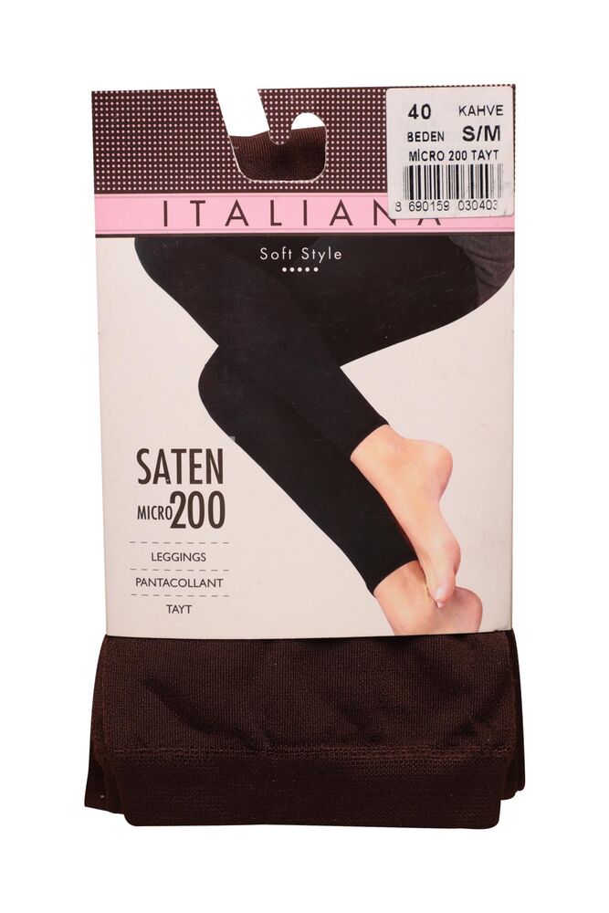 Italıana Saten Mıcro 200 Kadın Tayt | Kahve