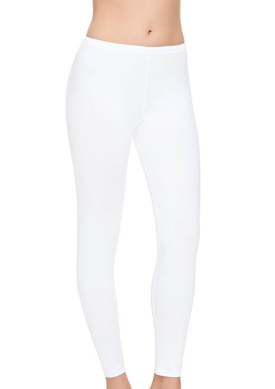 TUTKU ELİT - Tutku Elit Modal Elastane Plain Long Woman Leggings 2101 | White