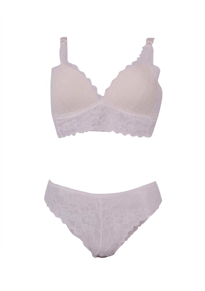 Cansoy Unsupported Bra Set 301 | White