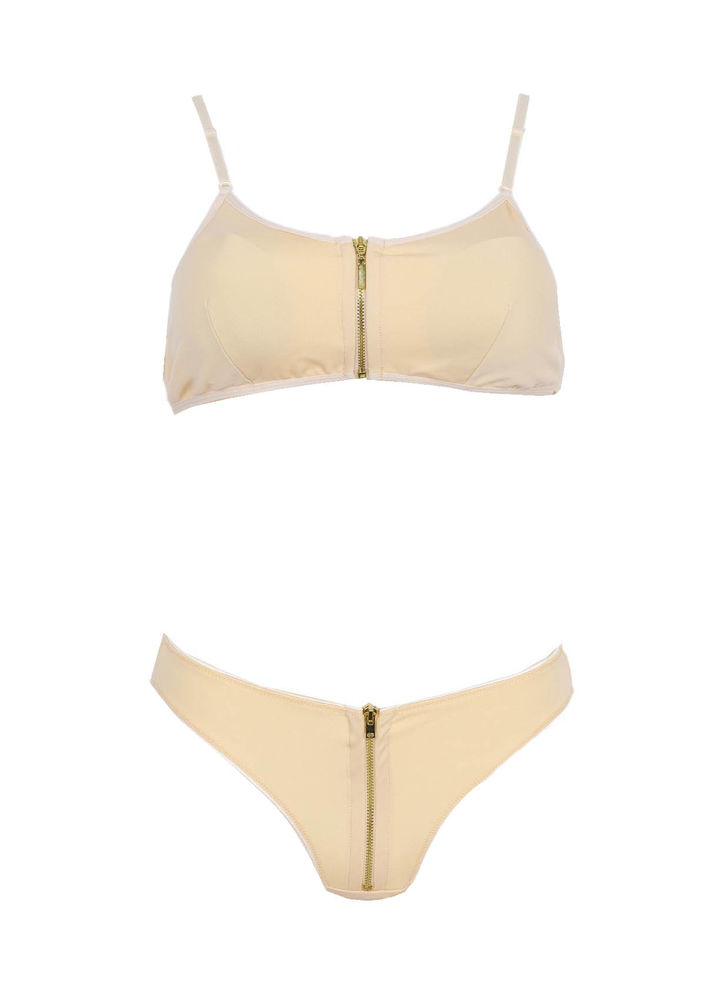 Cottonhill Unsupported Bra Set 1816 | Tan
