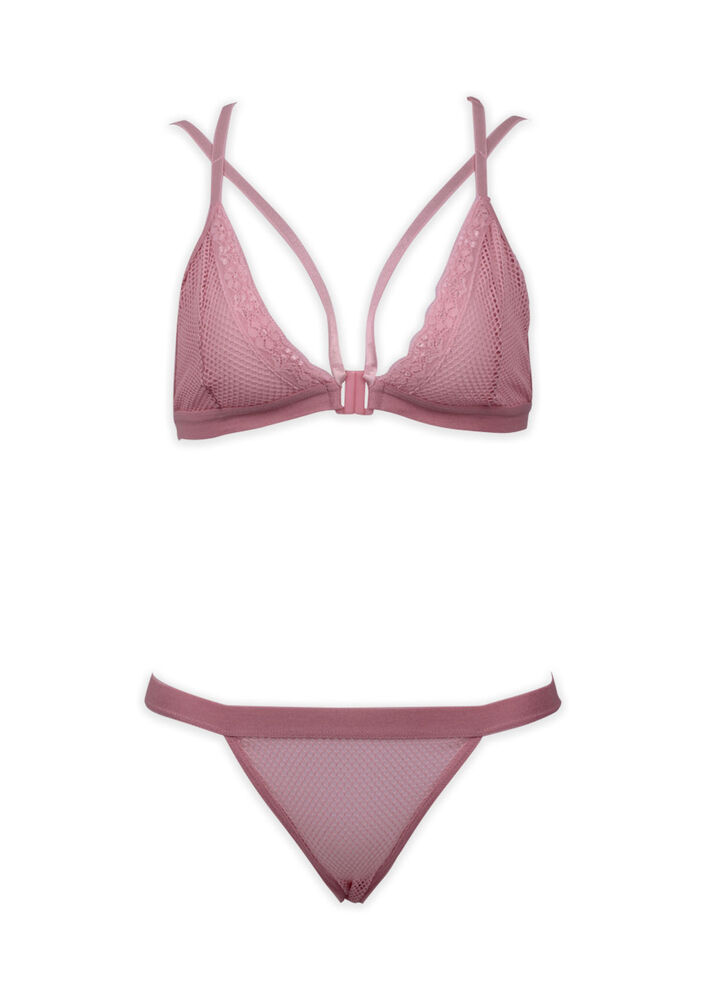 Cottonhill Unsupported Bra Set 1834 | Pink