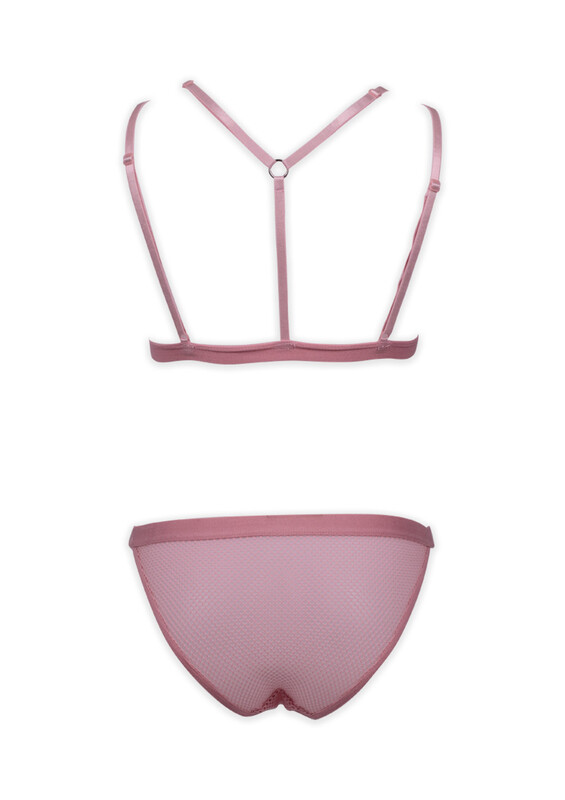 Cottonhill Unsupported Bra Set 1834 | Pink - Thumbnail