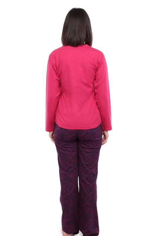 Aydoğan Modal Long Sleeved Woman Pajama Set 4427 | Pink - Thumbnail