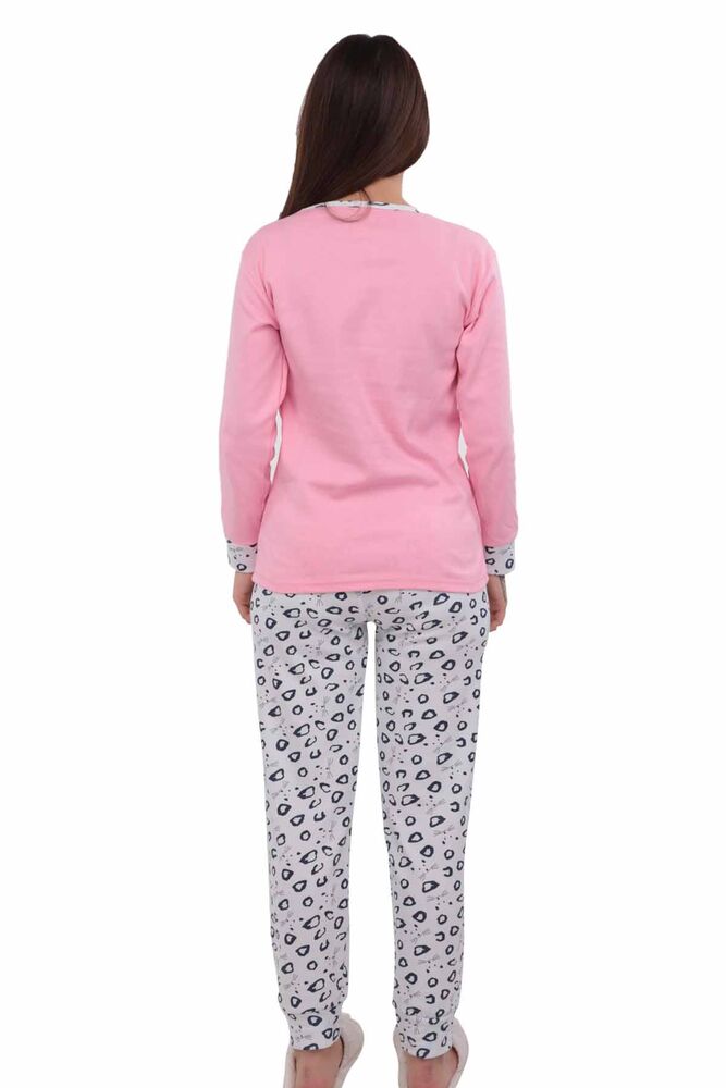 Printed Long Sleeve Woman Pajama Set 3034 | Pink