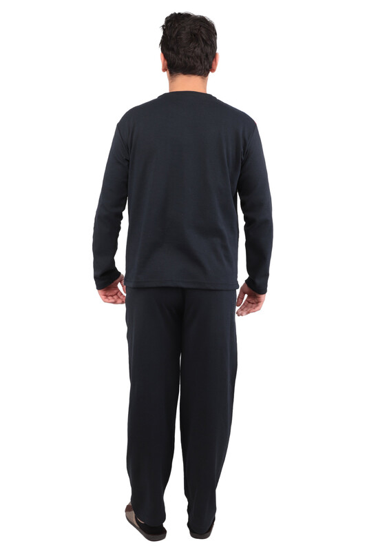 Stripped Long Sleeved Man Pyjama Set 3005 | Ultramarine - Thumbnail