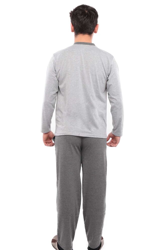 Sude Long Sleeved Man Pyjama Set 033 | Gray