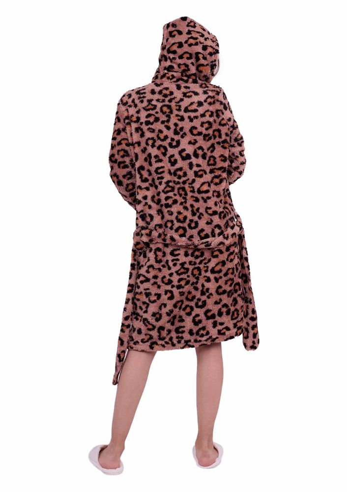 Simisso Leoparlı Weolsoft Sabahlık 17703 | Kahverengi
