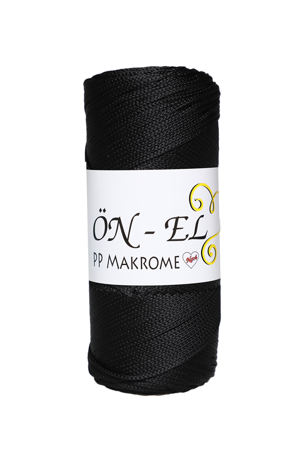 Önel Polyester Makrome İpi 200 gr. | Siyah