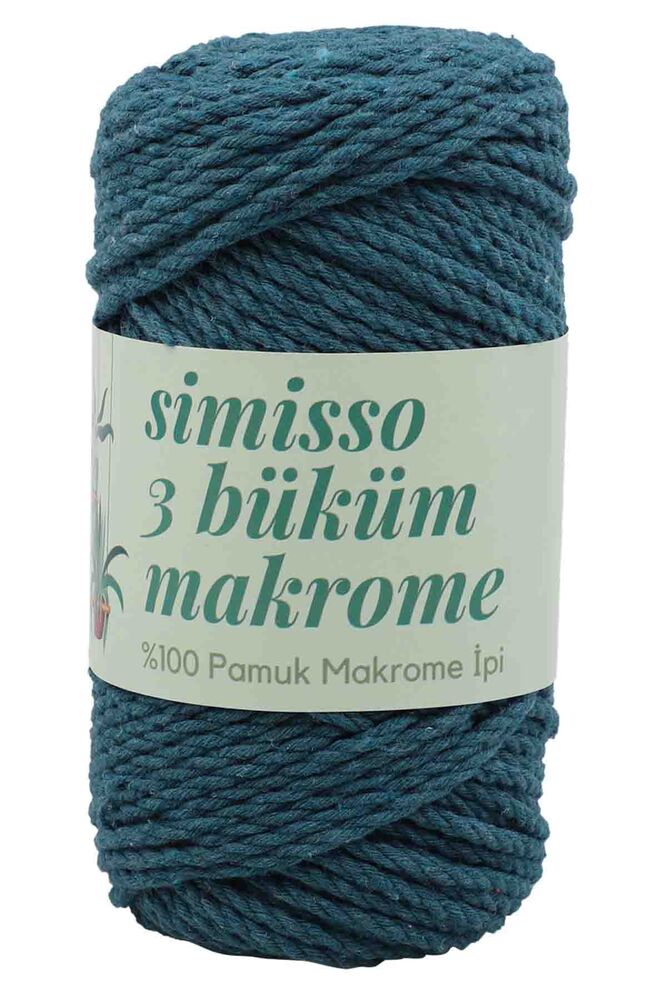 3 Twisted Cotton Macrame Simisso 250gr.| Petrol