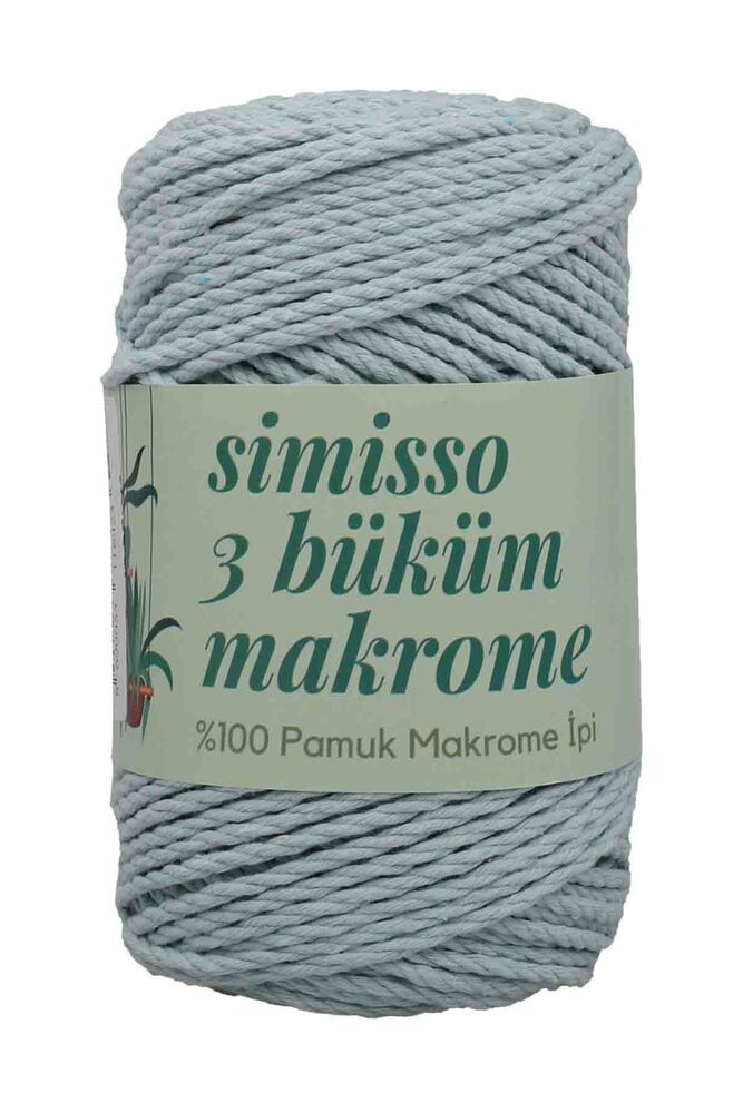 3 Twisted Cotton Macrame Simisso 250gr.|Water green