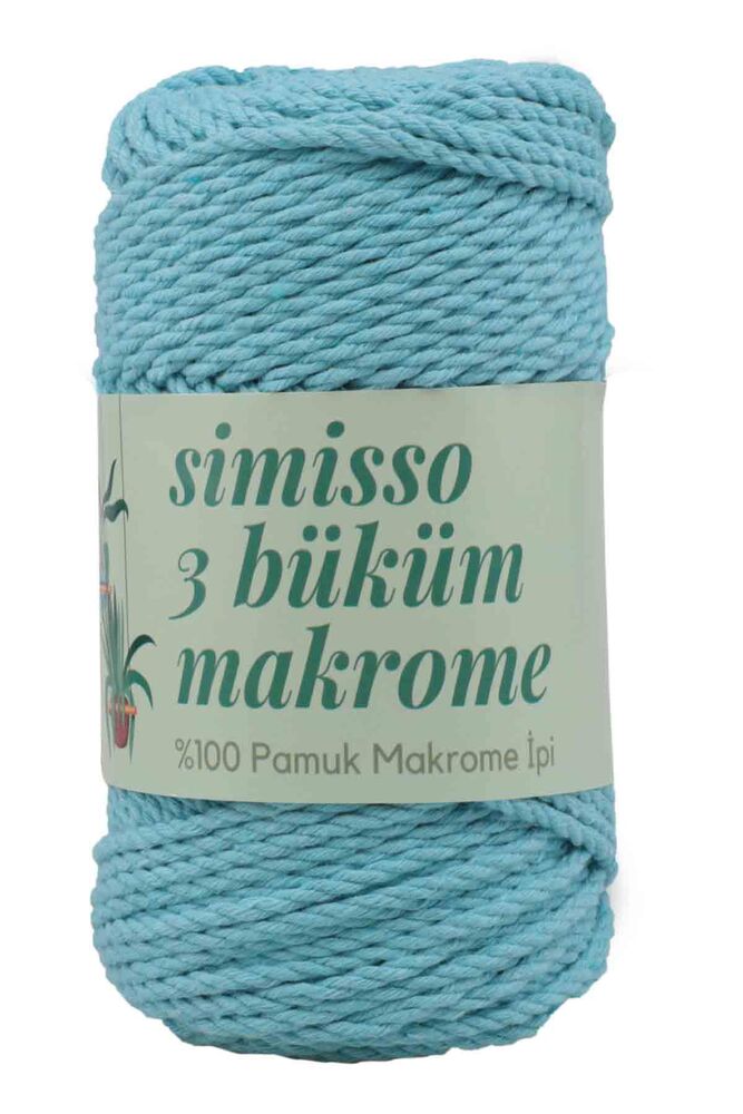 3 Twisted Cotton Macrame Simisso 250gr.|Baby blue 