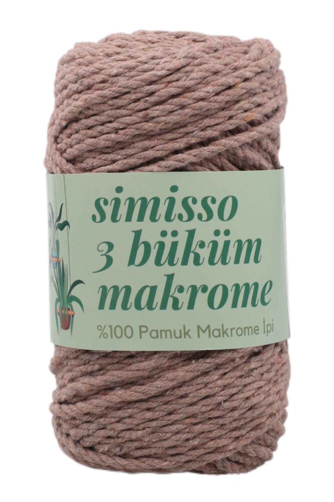 3 Twisted Cotton Macrame Simisso 250gr.| Coffee
