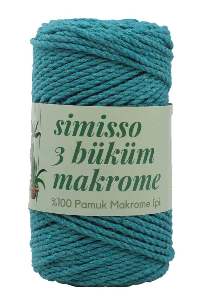 3 Twisted Cotton Macrame Simisso 250gr.| Turquoise