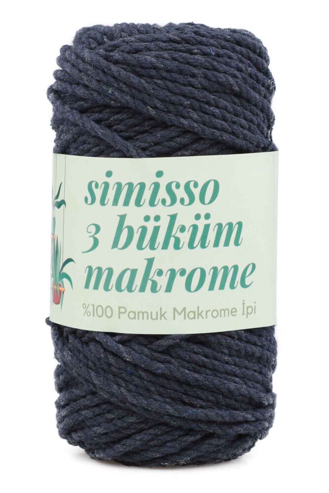 3 Twisted Cotton Macrame Simisso 250gr.| Navy blue
