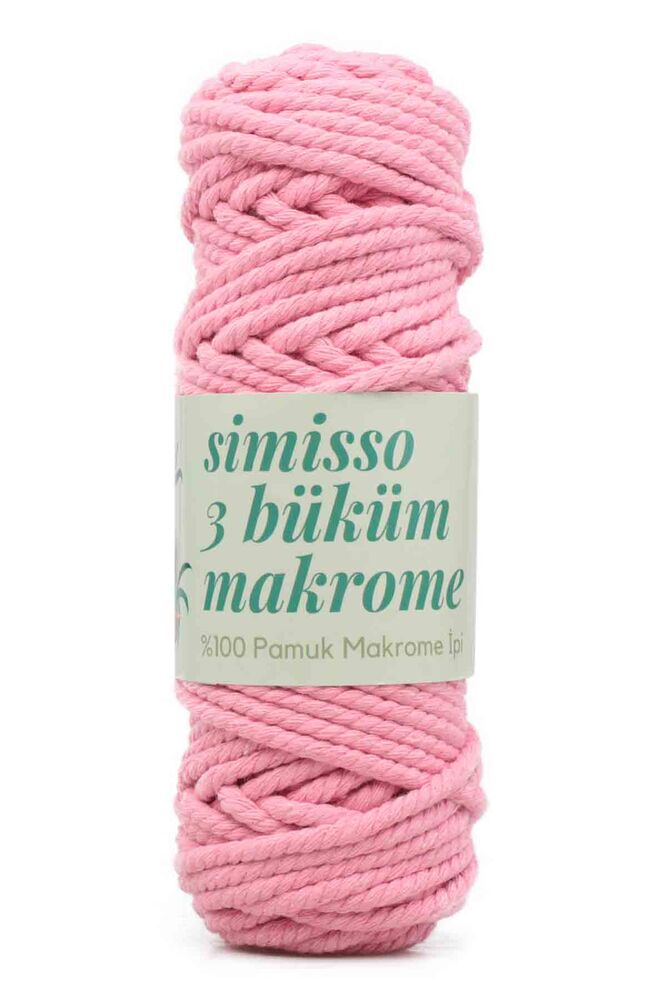 3 Twisted Cotton Macrame Simisso 250gr.|Pink 405