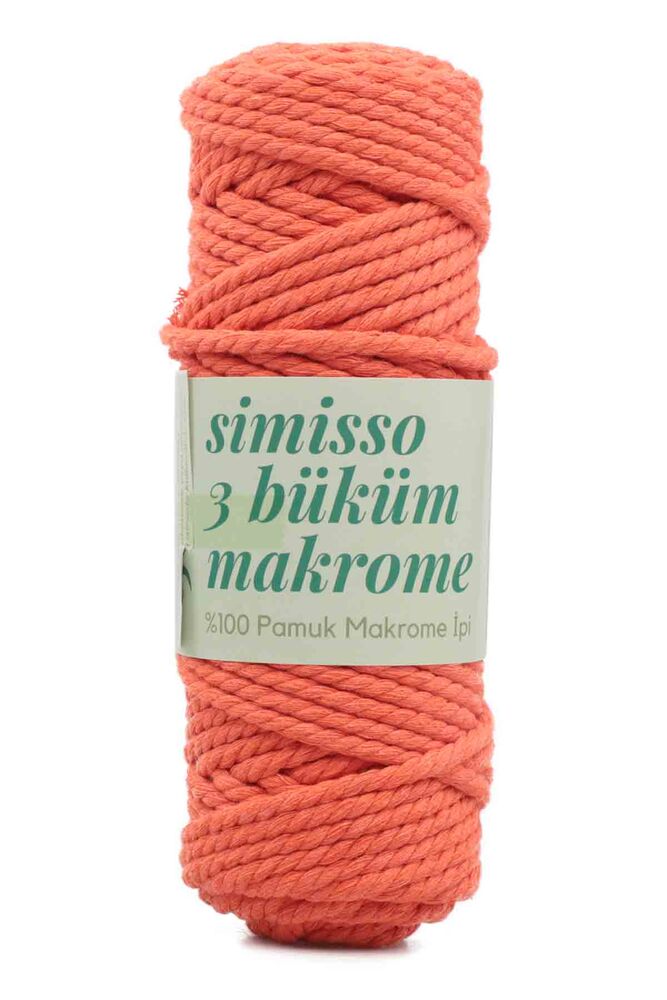 3 Twisted Cotton Macrame Simisso 250gr.| Orange 702