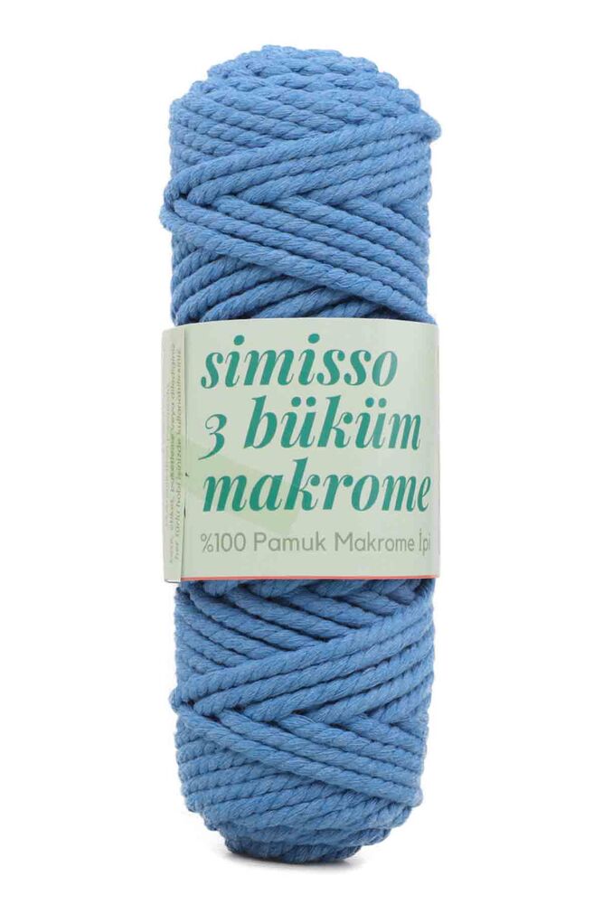 3 Twisted Cotton Macrame Simisso 250gr.|Blue 204