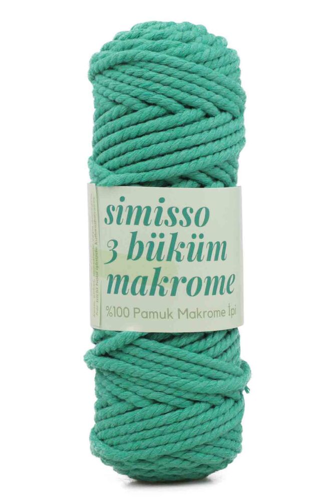 3 Twisted Cotton Macrame Simisso 250gr.|Green 801