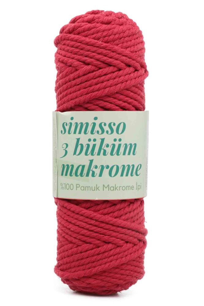 3 Twisted Cotton Macrame Simisso 250gr.|Red 401