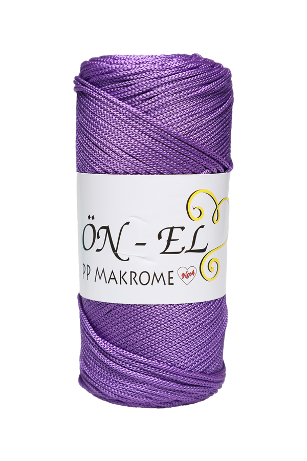 Önel Polyester Makrome İpi 200 gr. | Eflatun