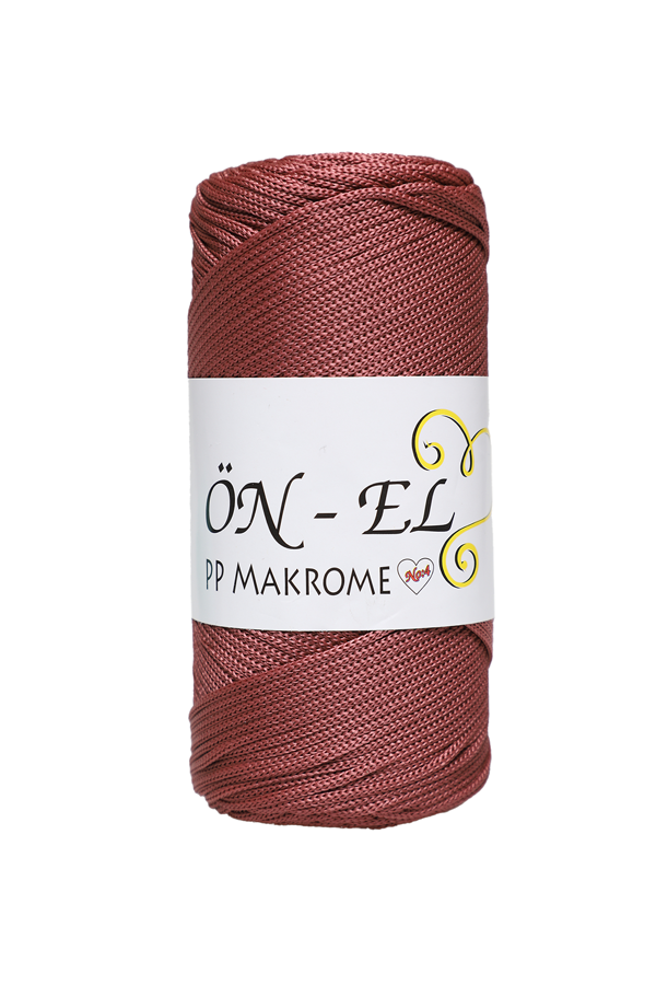 Önel Polyester Makrome İpi 200 gr. | Koyu Gülkurusu