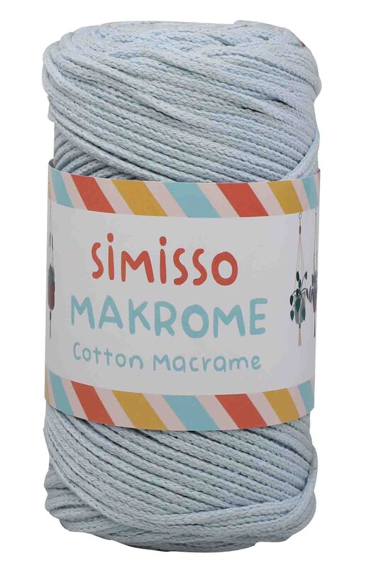 SİMİSSO - Pamuklu Makrome İpi 250 Metre 2 mm | Açık Mavi