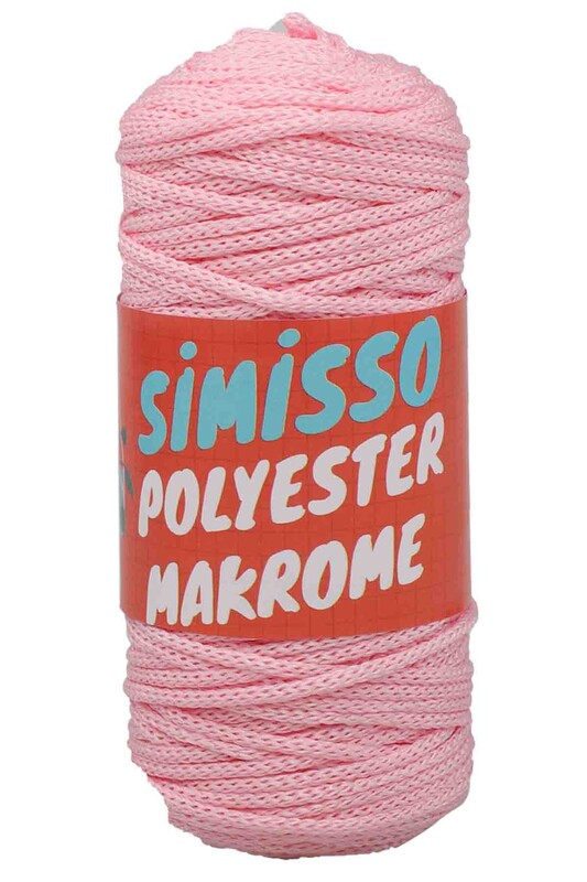 SİMİSSO - Polyester Makrome İpi 100 gr | Bebe Pembe