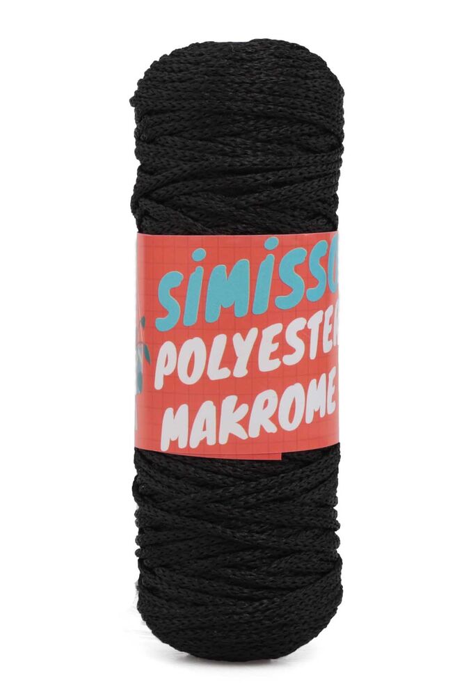 Polyester Makrome İpi 100 gr | Siyah