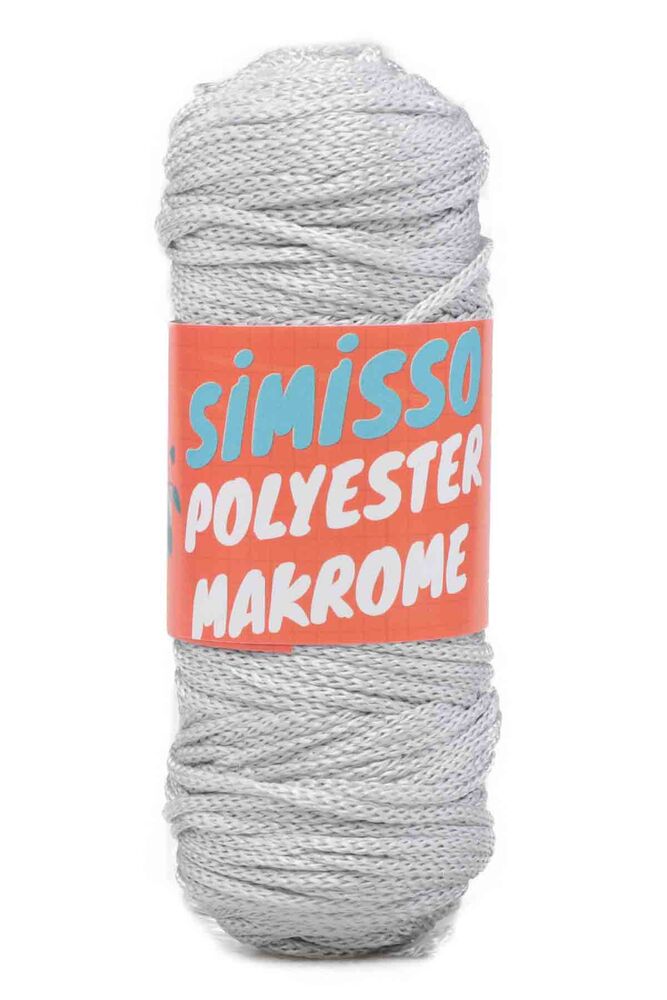 Polyester Makrome İpi 100 gr | Açık Gri