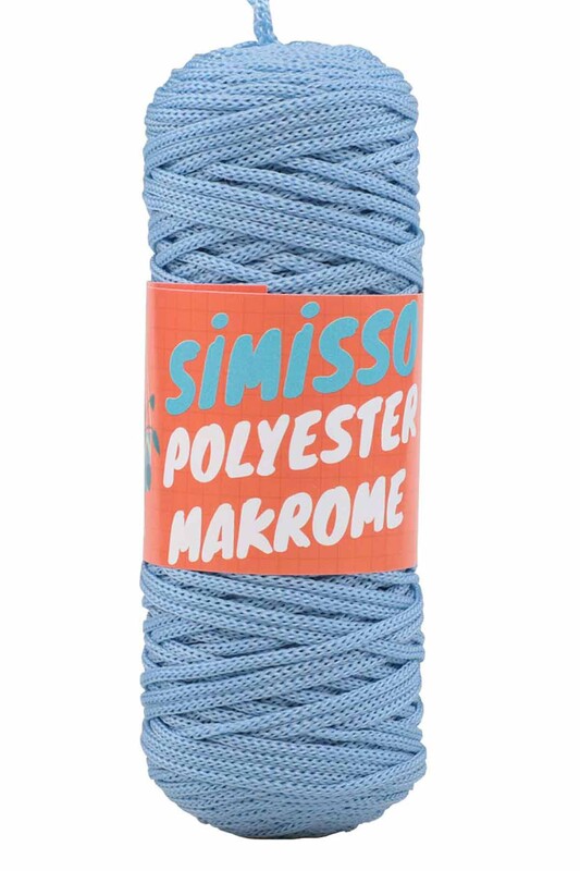 SİMİSSO - Polyester Makrome İpi 100 gr | Mavi