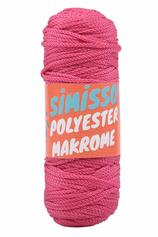 SİMİSSO - Polyester Makrome İpi 100 gr | Açık Fuşya