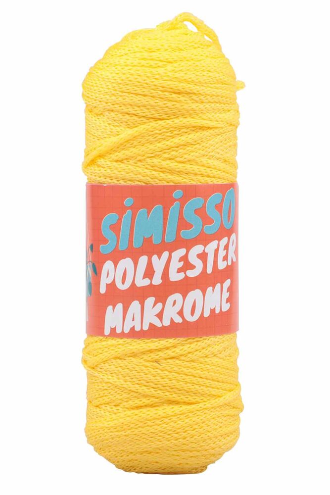 Polyester Makrome İpi 100 gr | Limon Sarı