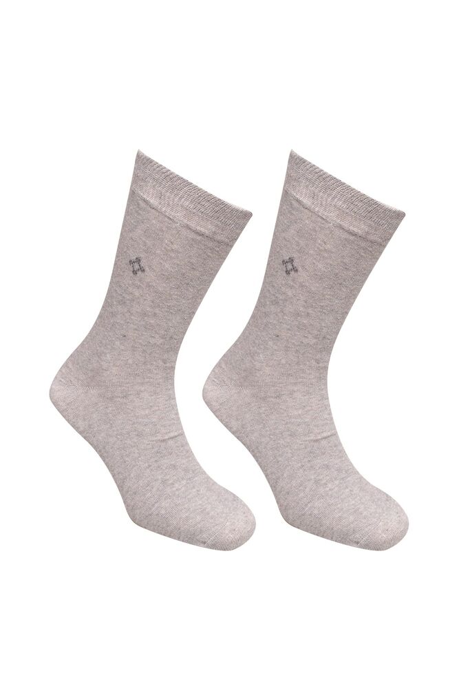 Man Plain Short Socks | Gray