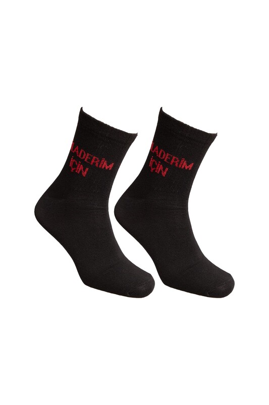 TWENTY - Man College Short Socks | Black Red