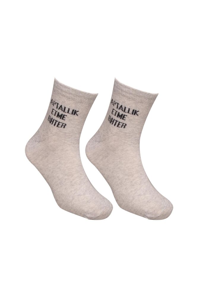 Man College Short Socks | Gray Black