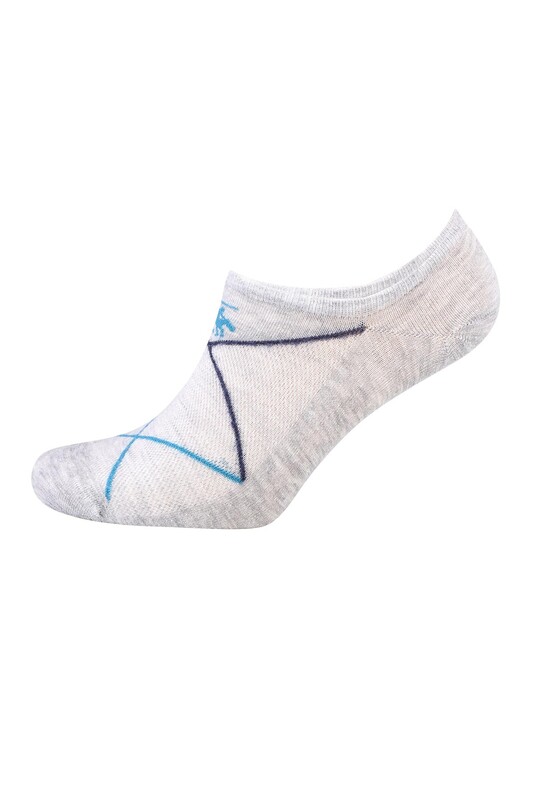 ROFF - Man Bamboo Sneakers Patterned Socks 10815 | Gray