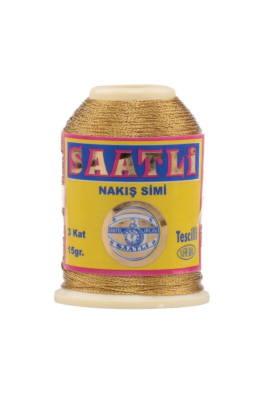 Polyester Nakış Simi 3 Kat 15 gr.5 li Gold - Thumbnail