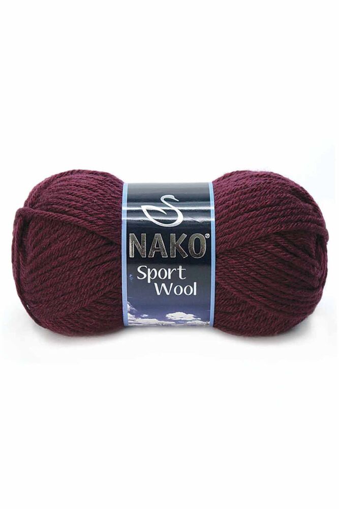 Пряжа Nako Sport Wool 100гр./тёмная рябина 3718
