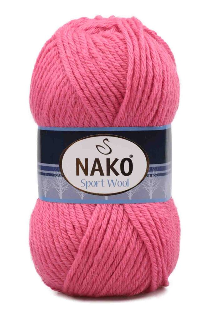 Пряжа Nako Sport Wool 100гр./тёмно-розовый 1174