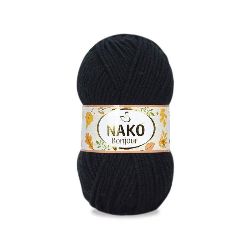 NAKO - Nako Bonjour El Örgü İpi | Siyah 217